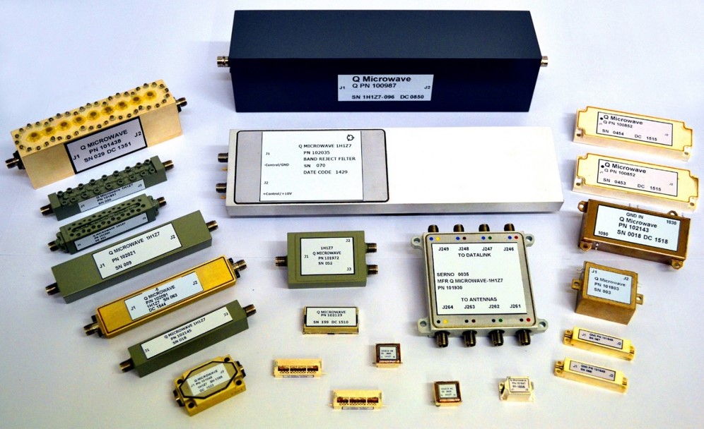 Visual Example of Filters and Components Q Microwave’s Engineers Have Created