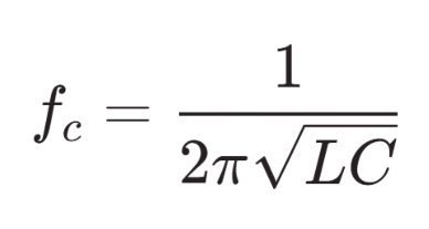 LC High Pass Filter Cutoff Frequency Formula