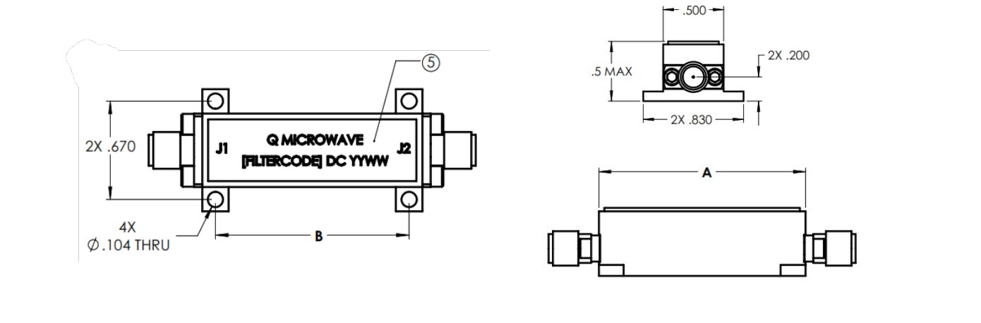 Example Lowpass Filter Mechanical Design