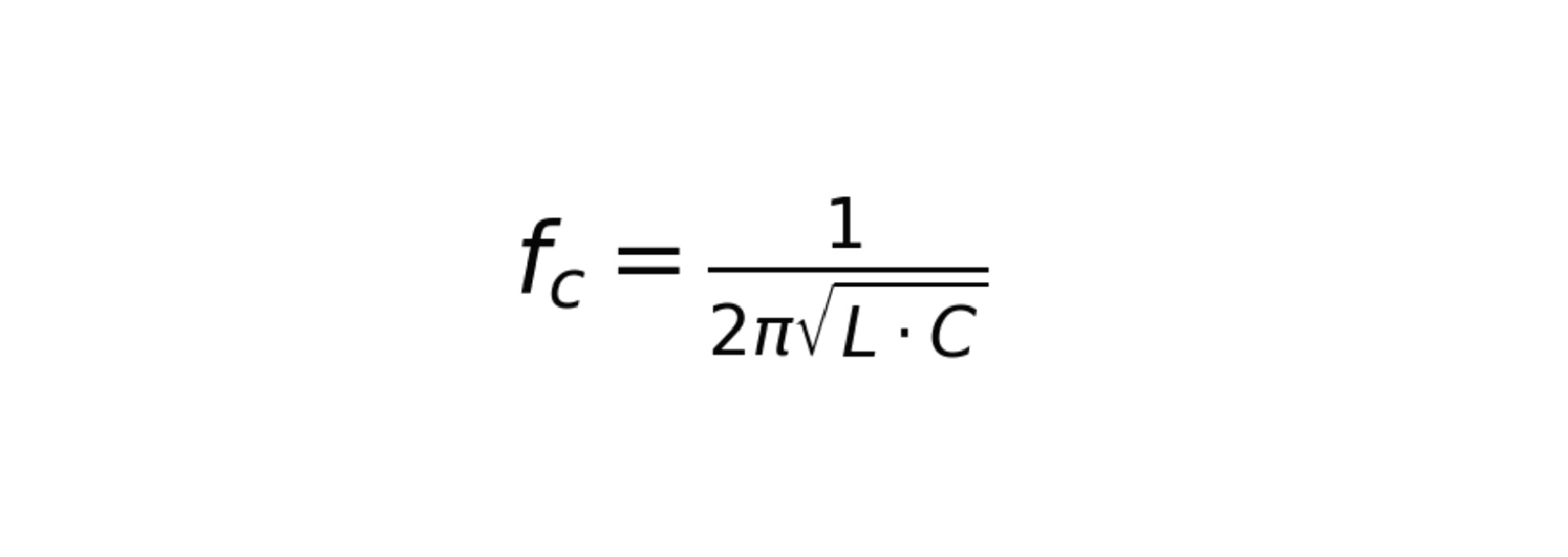 LC Lowpass Filter Cut-off Frequency Formula